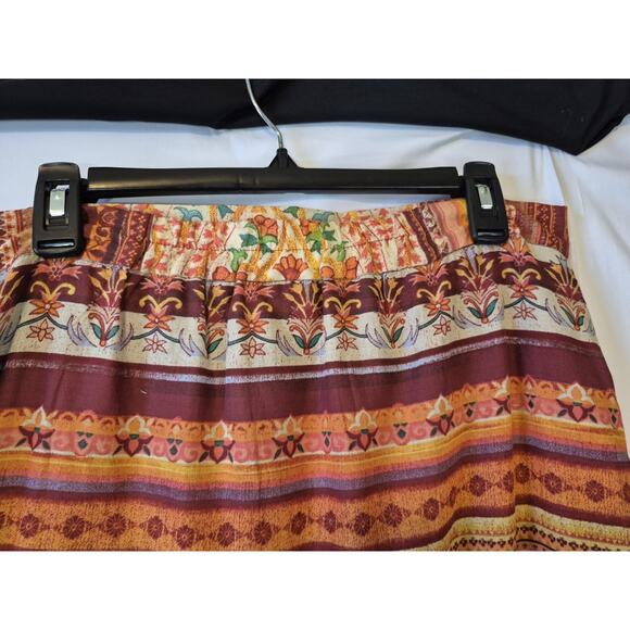 Anthro New W/Tag Maison Tara Spice Paprika Orange Geo Top Skirt Set US 14 - Picture 12 of 12